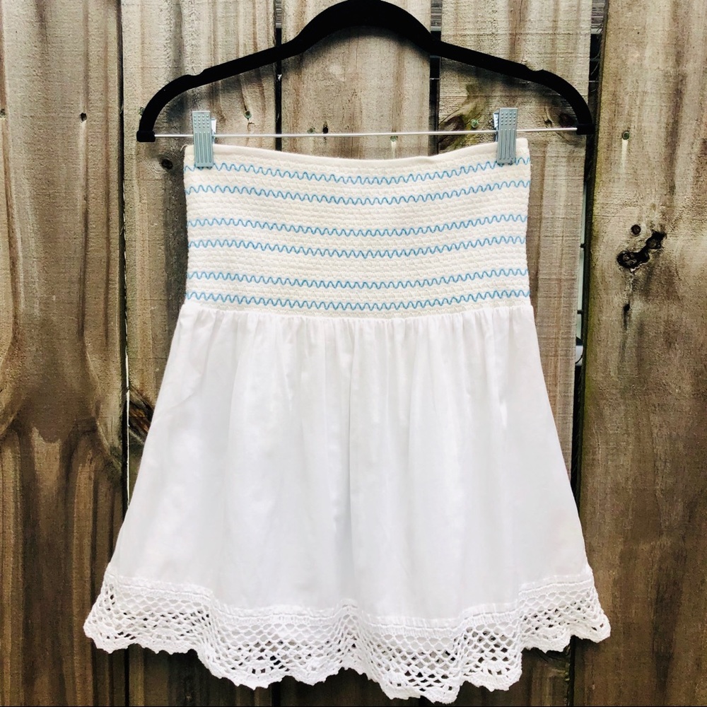 STRAPLESS EMBROIDERED TOP - Picture 8 of 8